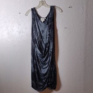 Pure DKNY,SizeS,Elegant Black and Gray Midi Dress